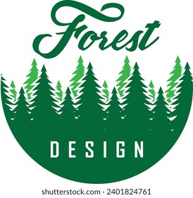 Tree Logo art design with circle space style. Eco Green Organic Plant Logotype icon. vector illustration