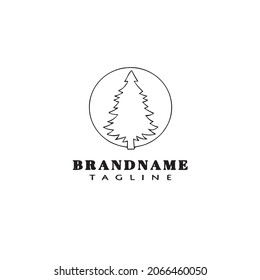 tree logo cartoon icon design template black modern isolated vector cute