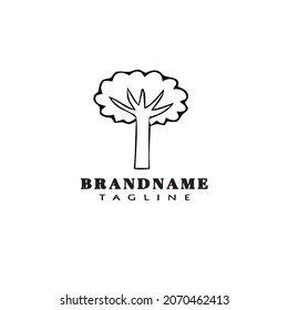tree logo cartoon icon design template black modern isolated vector