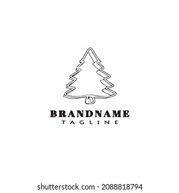 tree logo cartoon icon design template black modern isolated vector illustration