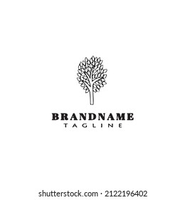 tree logo cartoon icon design template black modern isolated vector