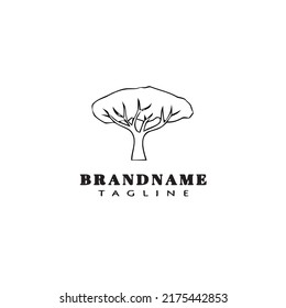 tree logo cartoon icon design template black modern isolated vector