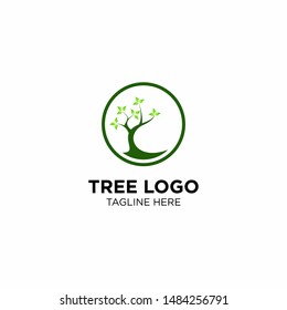 tree logo. circle tree logo templates