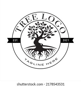 The Tree logo, company logo design idea, vector illustration