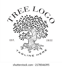 The Tree logo, company logo design idea, vector illustration