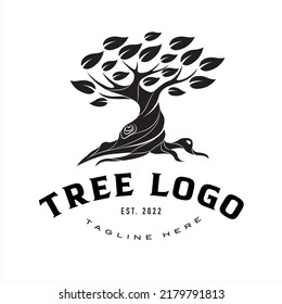 The Tree logo, company logo design idea, vector illustration