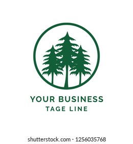 Tree logo concept. Tree icon concept of a stylized tree with leaves, lends itself to being used with text