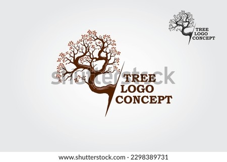 Tree Logo Concept. Life logo illustrating a tree strength. This concept could be used for recycling, environment associations, landscape business. 