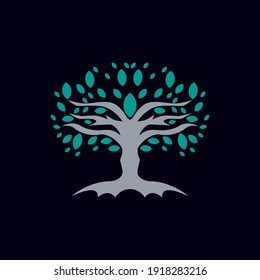 Tree logo creative design vector