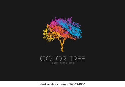 Tree logo. Creative logo. Nature logo. Color tree logo design. Colorful logo