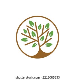 Tree logo design. Abstract icon tree logo