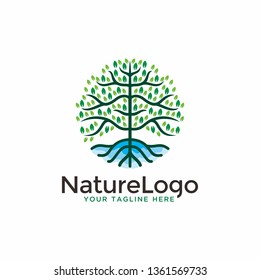 tree logo design with concept nature logo