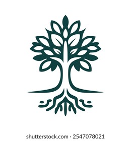 Tree logo design with creative idea