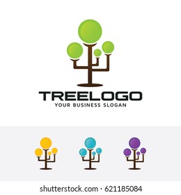 Tree logo design. Creative and Unique logo concept. Vector logo template