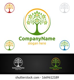 Tree Logo Design for Digital Agency or Financial Insurance Business Investment