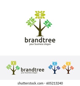 Tree logo design. Eco, Natural and Agriculture. Nature and Environment logo concept. Vector logo template