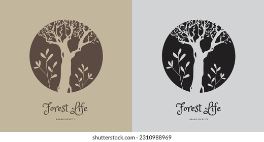 tree logo design for environment department identity