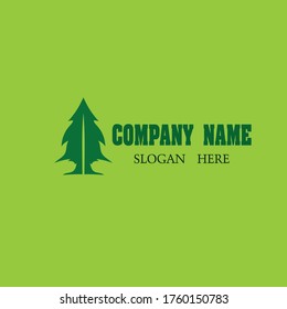 Tree logo design green simple artwork.