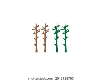  Tree logo design , icon , vector and illustration .