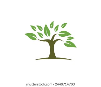 Tree logo design inspiration modern vector template.