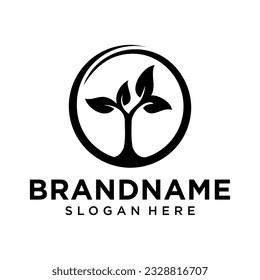 tree logo design inspirations black and white