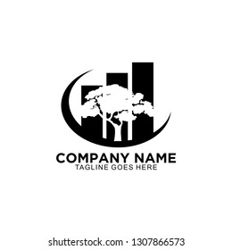 Tree logo design isolated white background