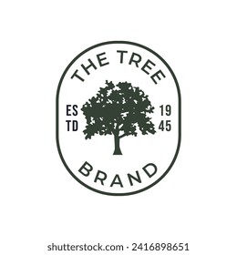 Tree logo design. Pine forest logo vector illustration