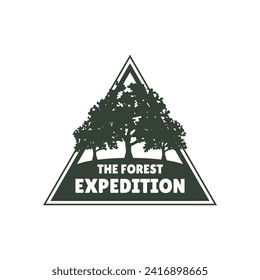 Tree logo design. Pine forest logo vector illustration