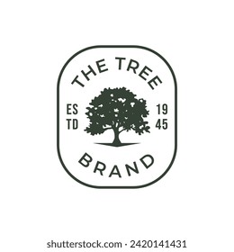 Tree logo design. Pine forest logo vector illustration