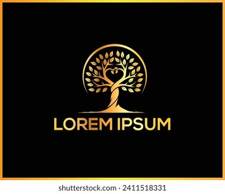 Tree logo design, Plant tree logo design, Creative eco green tree logo design vector template