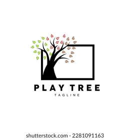 Tree Logo Design, Playground Vector, Education Tree Icon