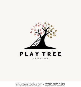 Tree Logo Design, Playground Vector, Education Tree Icon