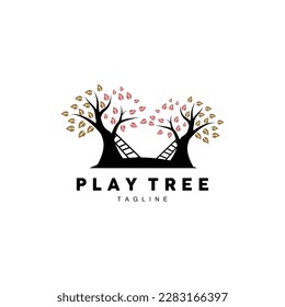 Tree Logo Design, Playground Vector, Education Tree Icon