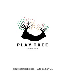 Tree Logo Design, Playground Vector, Education Tree Icon