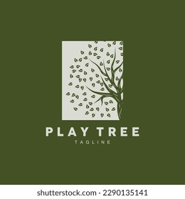 Tree Logo Design, Playground Vector, Education Tree Icon