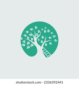 Tree Logo Design, Playground Vector, Education Tree Icon
