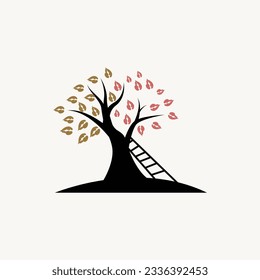 Tree Logo Design, Playground Vector, Education Tree Icon