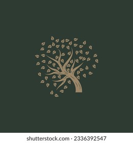 Tree Logo Design, Playground Vector, Education Tree Icon