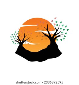 Tree Logo Design, Playground Vector, Education Tree Icon