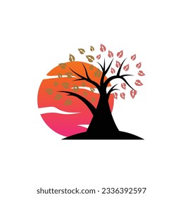 Tree Logo Design, Playground Vector, Education Tree Icon