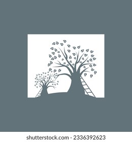 Tree Logo Design, Playground Vector, Education Tree Icon