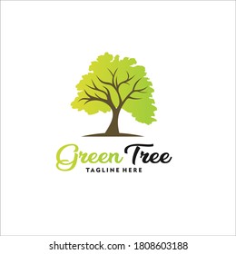 tree logo design silhouette vector	