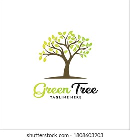 tree logo design silhouette vector	