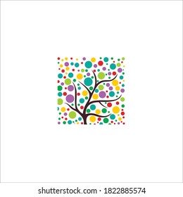 tree logo design silhouette vector