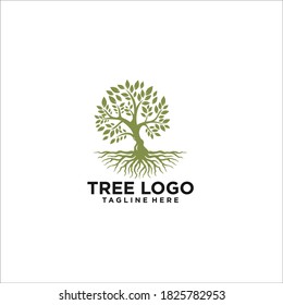 tree logo design silhouette vector