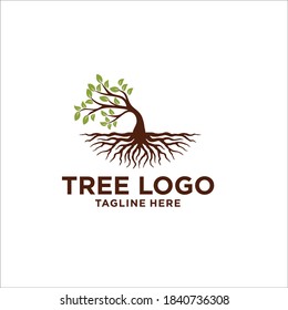tree logo design silhouette vector