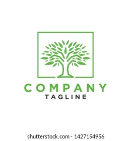 Tree logo design simple and minimalist style for nature or environment brand
