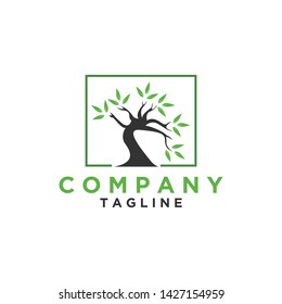 Tree logo design simple and minimalist style for nature or environment brand