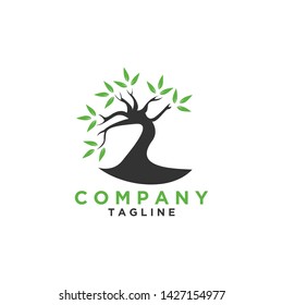 Tree logo design simple and minimalist style for nature or environment brand