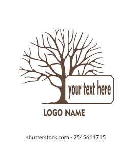 Diseño del logotipo del árbol, conveniente para la Ilustración vectorial de la compañía